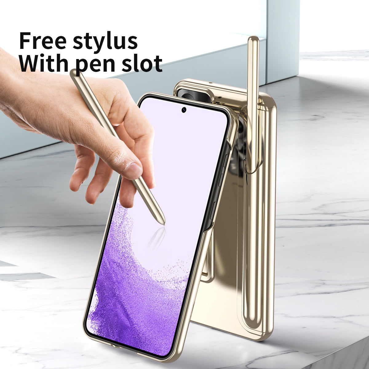For Samsung Galaxy S23 Hidden Kickstand Pen Slot Design Protective Case PC Shockproof Phone Back Cover with Stylus Pen For Samsung Galaxy S23 Hidden Kickstand Pen Slot Design Protective Case PC Shockproof Phone Back Cover with Stylus Pen
